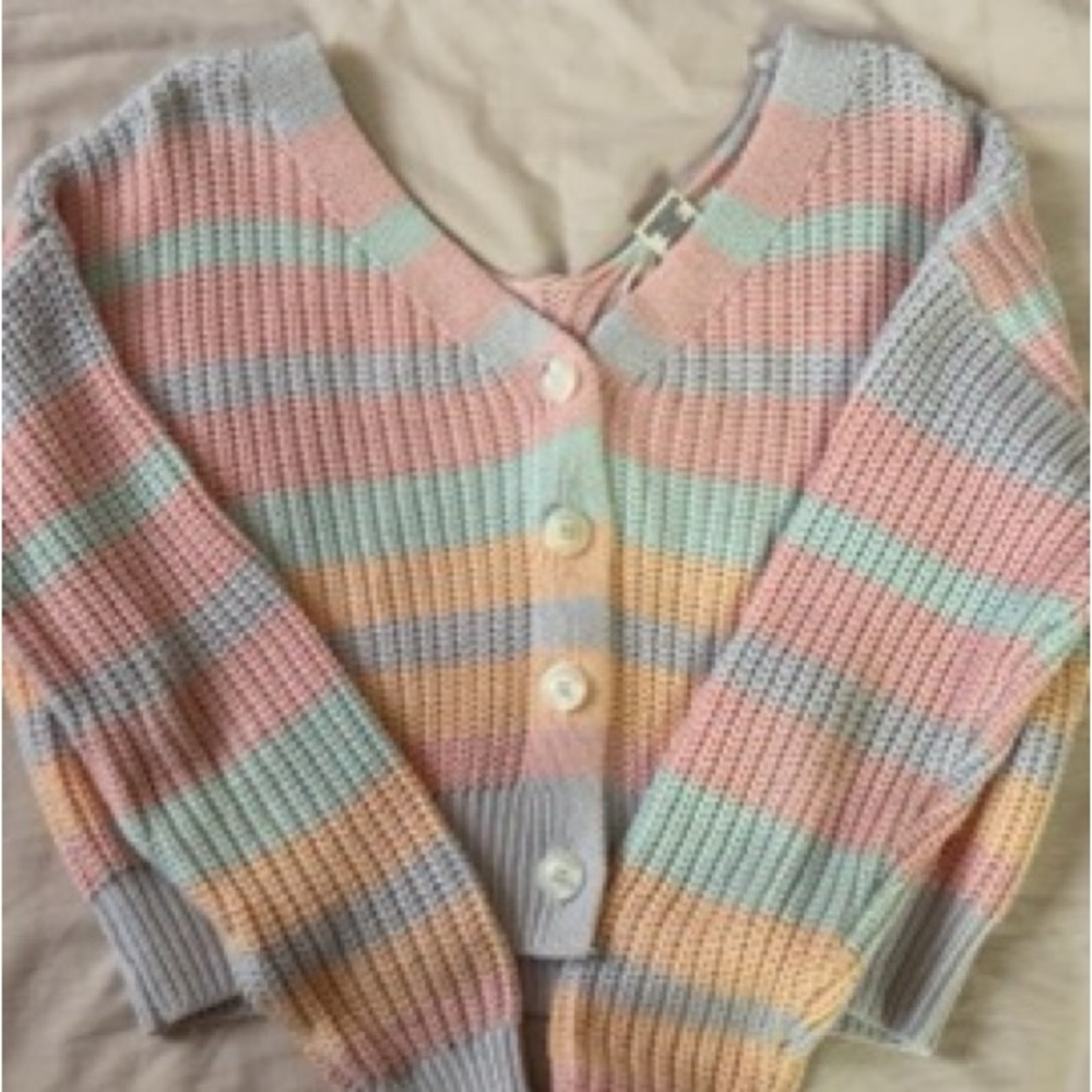 Jessica Simpson Multicolor Striped Cardigan
